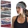 obeoby Headbands for Women, 8 Pack Boho Style Headbands Non Slip Fashion Wide Headband Hair Wrap for Daily Use Sport Yoga Running