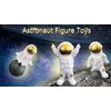 4PCS Gold Astronaut Cake Topper Astronaut Figurine, Astronaut Figure Toy Desktop Ornaments Resin Outer Space Birthday Cupcake Spaceman for Kids Party Gift, 3PCS Astronaut and 1PCS Keychain (Gold)
