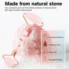 Raffaello Jade Roller, Face Roller Redness Reducing Skin Care Tools, Self Care Pink Gift for Men Women, Massager for Face, Eyes, Neck, Relieve Fine Lines and Wrinkles - Rose Quartz