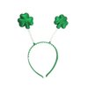 BinaryABC St Patrick's Day Headband,Shamrock Head Boppers Hats,St Patrick's Day Decorations,2Pcs