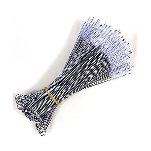 100Pack Drinking Straw Cleaner Brush .Extra Long 9.3 inch Pipe Cleaners, Straw Cleaning Brush for Tumbler, Sippy Cup, Bottle and Tube,230x10mm Reusable Metal Straw Cleaning Brush in Bulk(100Pack)
