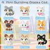 Scosloo Micro Mini Building Blocks Cat Series, Animals Model Toy Party Favors for Kids, Creative Building Blocks, Birthday Gift for Boy Girl Ages 6-12+ (Siamese)