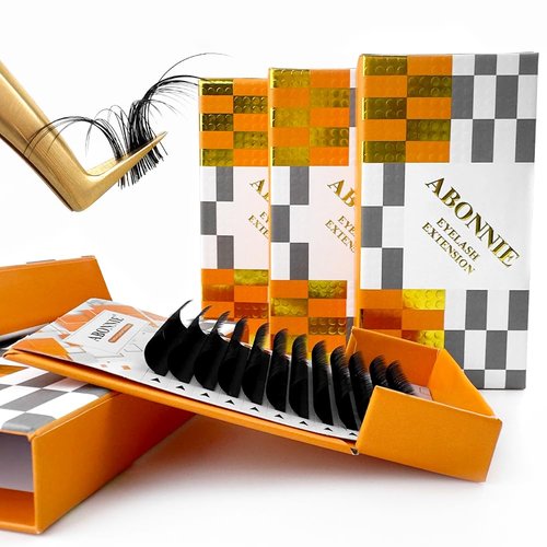 ABONNIE Cashmere Classic Individual Eyelash Extension Premium Ultra Matte Black Lashes Natural Soft Fluffy Mink Eyelash Extensions (11mm, 0.05-D)