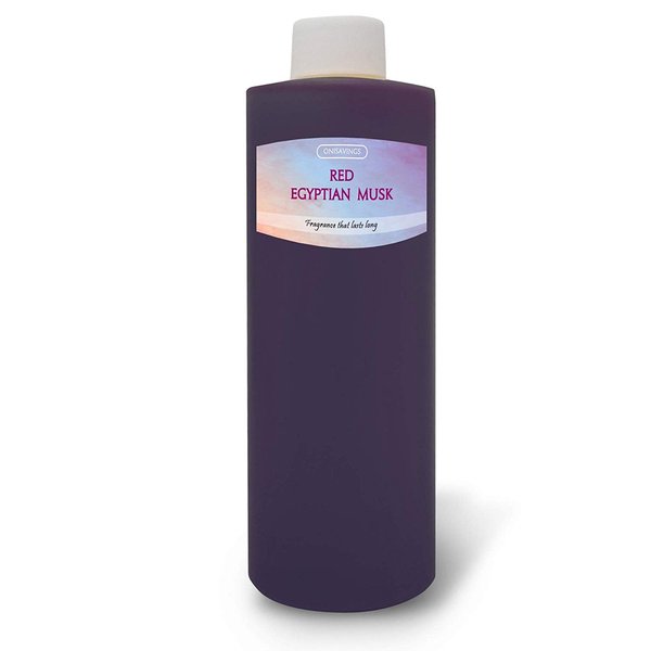 Onisavings Red Egyptian Musk Oil [Relaxing Scent] - Plastic Fliptop Bottle Organic Pure Therapeutic French for Diffuser, Aromatherapy, Headache, Pain, Sleep-Perfect for Candles & Massage
