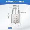 MECCANIXITY Combination Padlock, 8-Digit Push Button Padlock 4-Position Locking Mechanism Security Combination Lock for Locker Gym Sports Locker Cabinet Toolbox (Silver, Pack of 2)