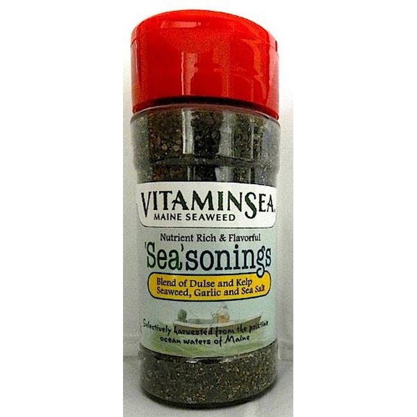 VITAMINSEA Furikake Seaweed Seasoning | Dulse, Kelp, Garlic & Sea Salt | Maine Coast Atlantic Hand Harvested & Sun Dried | Vegan Certified Raw Sea Vegetables | Perfect for Keto & Iodine Rich | (2 oz)