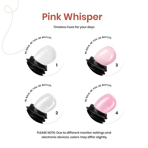 Beetles Poly Nail Extension Gel Kit, 4 Colors Pink White Poly Nail Gel Builder Sheer Pink Nail Gel Clear Nail Art Kit with Poly Brush and Slip Solution Nail Salon All In One French Poly for Women