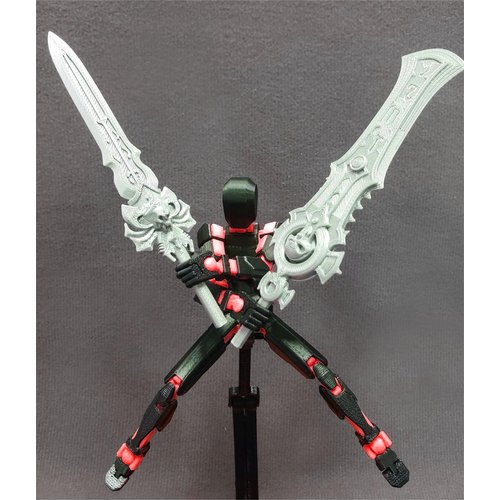 T13 (Assembly Completed) 3D Printed Action Figure,Dummy 13 Robot Action Figure, T13 Collectible Action Figure Articulated, for Collectors Desktop Decorations, muñeco de acción (Black Red)