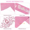 ACO-UINT Pink Birthday Crown for Women, Birthday Headband Birthday Sash Birthday Tiara, Birthday Girl Crown Birthday Queen Tiara Decorations Birthday Gifts