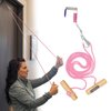 RangeMaster Econo Ranger Shoulder Pulley │ Physical Therapy Exercises │ Aids in Recovery and Rehabilitation │ Increases Mobility │ Wooden Handles for Comfort │ Metal Bracket Door Attachment (Pink)
