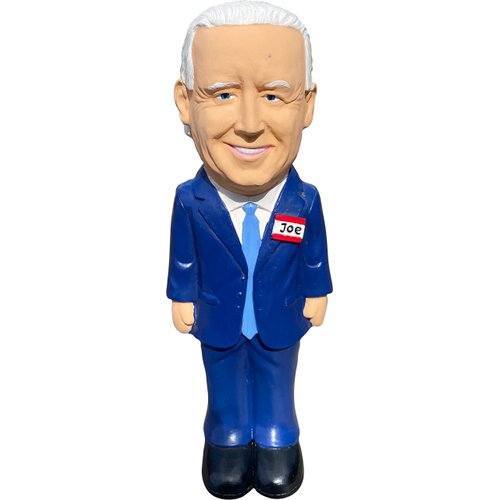 Happy Creatures - Joe Biden Squeaky Parody Dog Toy, Natural Rubber Latex, 8.75" Tall