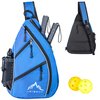 HIMAL Pickleball Bag-Adjustable Pickleball,Tennis,Racketball Sling Bag-Pickleball Backpack with Water Bottle Holder for Men and Women,Blue