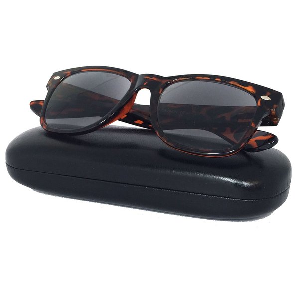VeryHobby EyeCool, Classic Frame Full Reader Sunglasses. Includes Case and Cleaning Cloth (+1.75, Tortoise Brown)