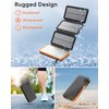 Hiluckey Solar Charger 25000mAh, Outdoor USB C Portable Power Bank with 4 Solar Panels, 3A Fast Charge External Battery Pack with 3 USB Outputs Compatible with Smartphones, Tablets, etc.