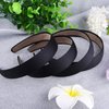 SIQUK 14 Pieces Satin Headbands 1 Inch Non-slip Ribbon Headband Black Hair Headbands DIY Satin Hard Headbands for Women Girls