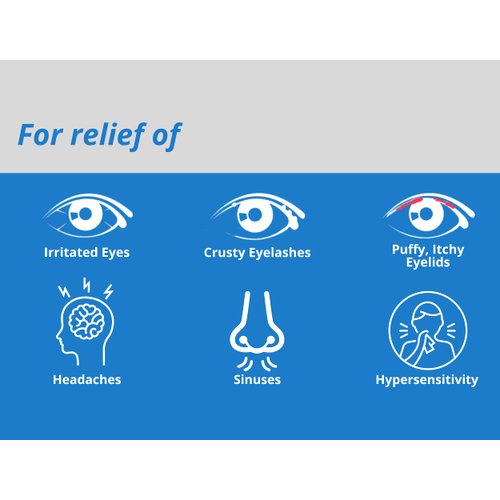 MediViz Cooling Eye Mask for Puffy Eyes, Allergies, Sinuses