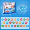 Veais Alphabet Bath Toys, 26pcs Floating Starfish Bath Toy,Montessori Educational Preschool ABC Learning Toys with Mesh Bag for Toddlers Age 2 3 4