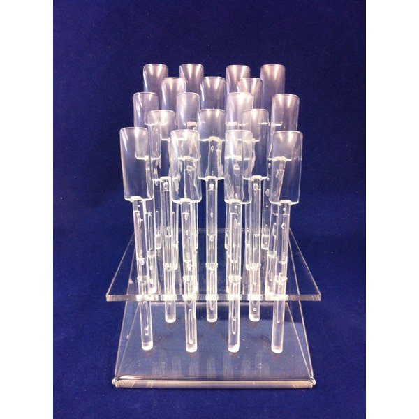 Beauticom 18 Piece Clear Plastic Nail Tip Sticks With Display Stand Set