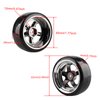 Shaluoman Plating 5-Spoke 12mm Hub Wheel Rims with Hard Plastic Tires for RC 1:10 Drift Car Color Black, 1/10 RC Tires and Wheels for 1/10 Redcat HSP HPI RC Drift Cars
