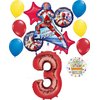 Anagram Power Rangers 3rd Birthday Party Supplies 13 pc Foil Balloon Bouquet Decorations