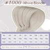 Full Shine Weft Hair Extensions Human Hair White Blonde Sew In Weft Extensions Straight Human Hair Sew In Hair Extensions For Women Blonde Human Hair Bundles Full Head 105G 18 Inch
