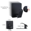 Taozun Adhesive Hooks - Black Towel Hooks 4 Packs Coat Robe Hooks Stainless Steel Wall Hooks Rustproof and Oil Proof for Kitchen Bathroom
