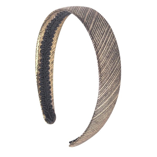Motique Accessories 1 Inch Metallic Fabric Headband for Women andGirls (Bronze)
