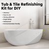 Globalcom Bathtub Refinishing Kit White, 17oz Bathtub Resurface kit Bathroom Countertop Paint Repair Kit Porcelain Sink Paint Fiberglass Bathtub Paint Tub and Tile Refinishing Kit Paint