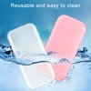 YEAJOIN 6PCS Silicone False Eyelash Holder Pads for Eyelash Extensions Loose Lash, Reusable Eyelash Extensions Tools, Transparent and Pink