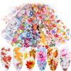 Fall Nail Art Stickers Maple Leaf Nail Foil Transfer Sticker Autumn Nail Art Supplies Flowers Maple Leaves Nail Decals Thanksgiving Nail Foils DIY Autumn Nail Stickers for Women Girls (10 Sheets)