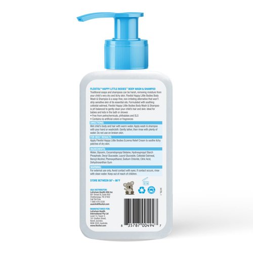 Flexitol Happy Little Bodies Body Wash and Shampoo, Gentle Formula, 7.1 Ounce