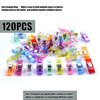 GMMA 120 Pcs Mix Colors Sewing Clips Acrylic Transparent Multifunctional Premium Quilting Clips，Storage Bag Clips, Sewing Clips for Fabric，Plastic Clips for Crafts