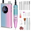 Nail Drill Professional 40000RPM for Acrylic Nails, Nail Drill Portable Electric Nail Drill for Nail Manicure, Nail Drill Rechargeable High Capacity for Salon and Home Use