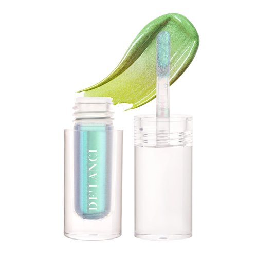 ecofavor Liquid Eyeshadow Glitter, MultiChrome Shimmer Duochrome Liquid Eye Shadow,High Pigmented Sparkling Waterproof Long lasting Liquid Eyeshadow Color Shift Silver Light Green to Teal #7