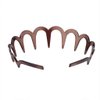 2Pcs Women Comfortable Shark Tooth Comb Headband Hair Band U Toothed Headband Lady Hair Accessory (Dark coffee color + Brown)