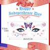 Patriotic Face Temporary Tattoos 4th of July Party Supplies Tattoos USA Independence Day Party Favors and Fourth of July Party Decorations American Flag Red White and Blue Fake Tattoos 10 Sheets