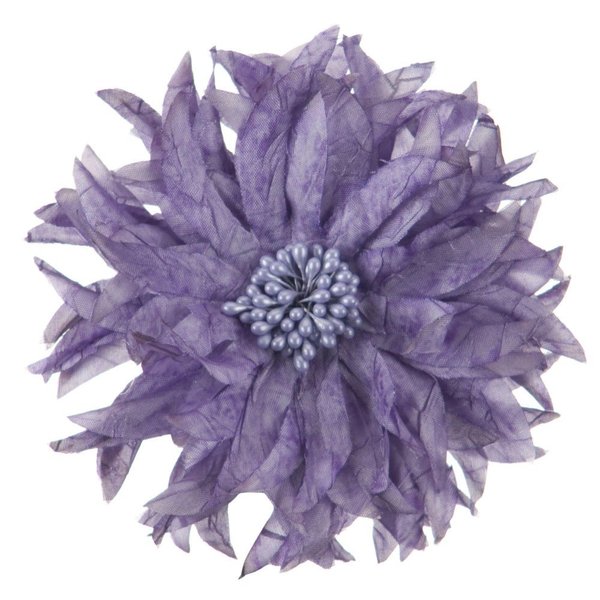 Silk Flower Point Leave Pin and Clip - Light Lilac