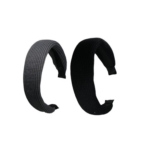 Leadigol 2pcs Knit Wide Headbands,Women Hair Head Bands,Wide Plain Knitted Headbands, Soft Solid Color Elastic Hair Bands,Boho Headbands for Women Girls
