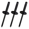 Jiozermi 60 Pcs Aluminum Blind Rivets, 3/16” x 1” Pop Rivets Assortment, Black