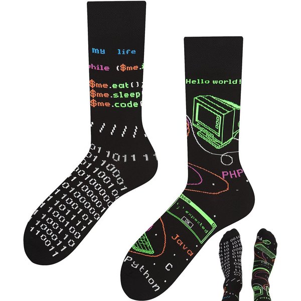 TODO Colours Funny Socks for Men, Women - Cool and Crazy Socks Novelty Gifts - Fancy Designs (Programmer, 43)