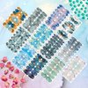 12 Sheets Marble Full Nail Wraps Bronzing Stickers, Nail Polish Strips DIY Self-Adhesive Nail Art Decals with 2 Piece Nail Files for Daily Party Decorations (168 Pieces)