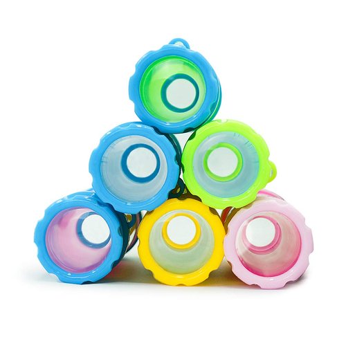 Luwint Portable Pocket Pirate Monocular Telescope - Retractable Educational Science Toys Spyglass for Kids Boys Girls (Light Blue/Green)