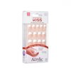 KISS Salon Acrylic, Press-On Nails, Nail glue included, 'Rumour Mill', White, Medium Size, Squoval Shape, Includes 28 Nails, 2g Glue, 1 Manicure Stick, 1 Mini File