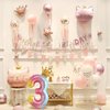 40 Inch Rainbow Gradient Number 3 & Mini Crown Balloon for Birthday Party Decorations, 3rd Birthday Party Decorations, Baby Shower Anniversary Balloons Decorations Supplies
