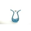 Generic Medium/small blue and white glitter snowflake hair claw clip