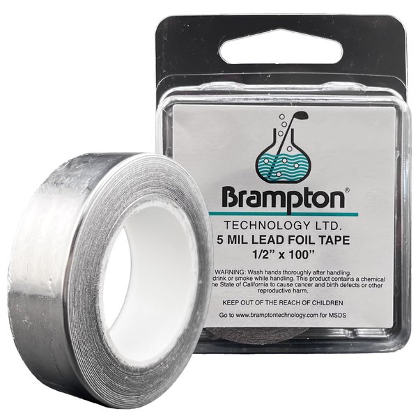 Brampton Golf Lead Tape 1/2” x 100” (5 mil) - Easy to Cut and Apply - Stays on in All Weather - Adjust Swing Weight and Feel - for Golf Clubs, Golf Heads, Pickleball, Tennis, and Fishing