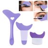 3 Pcs All In One Eyeliner Stencils Wing Tips + Eyeshadow and Eyeliner Stencils Pad, Eyeliner Aid Eyebrow Pencil Stencils Eye Makeup Tool for Beginners and Makeup Masters - Purple