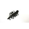 Small black metal vine leaf hair pin alligator clip barrette for fine thin hair