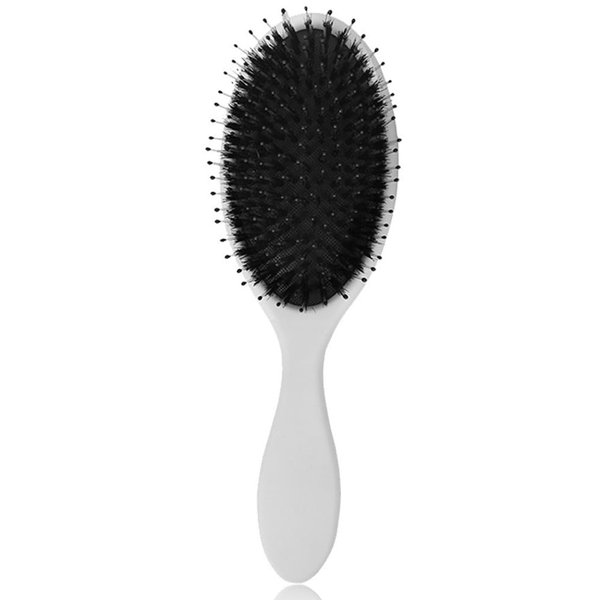 Boar Bristle Hair Brush Travel Detangling Paddle Brush for Curly Fine Straight Wet Dry Hair, Anti-frizz Detangler Brush Boar Nylon Mixed Bristle Brush for Women Men Kids