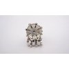 Small mini silver flower metal hair claw clip